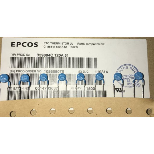 EPCOS B59884C120A PTC C884-A C884 600R 5pcs/lot EPCOS B59884C120A PTC C884-A C884 600R 5pcs/lot