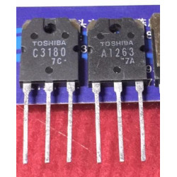 2SA1263 2SC3180 A1263 C3180 Toshiba Pair 5PCS/LOT 2SA1263 2SC3180 A1263 C3180 Toshiba Pair 5PCS/LOT