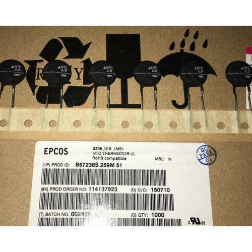 EPCOS B57238S259M NTC 2.5 2.5R 8.4A 16mm 5pcs/lot EPCOS B57238S259M NTC 2.5 2.5R 8.4A 16mm 5pcs/lot
