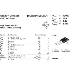 IXGH40N120C3D1 5pcs/lot