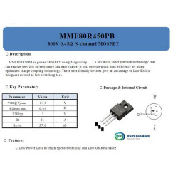 80R450P 11A800V TO-220F MMF80R450P 5pcs/lot 80R450P 11A800V TO-220F MMF80R450P 5pcs/lot
