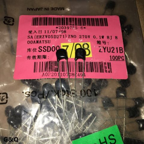 Panasonic ERZV05D271 V271U 05D271K 270V 5mm 5pcs/lot Panasonic ERZV05D271 V271U 05D271K 270V 5mm 5pcs/lot