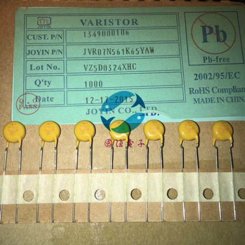 JVR JVR07N561K65YAW 7N561K 7D561K 560V 7mm 5pcs/lot JVR JVR07N561K65YAW 7N561K 7D561K 560V 7mm 5pcs/lot