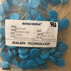 SINCERA MOV-VZ20D681KBS 20D681 680V 5pcs/lot SINCERA MOV-VZ20D681KBS 20D681 680V 5pcs/lot