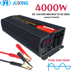 4000W Pure Sine Wave Power Inverter 12V/24V/48V/60V DC to 220V AC Converter 4000W Pure Sine Wave Power Inverter 12V/24V/48V/60V DC to 220V AC Converter