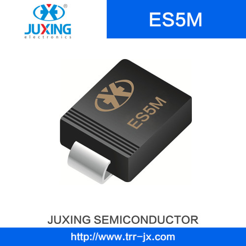 Es5m 1000V 5A Ifsm150A Juxing Superfast Recovery Rectifiers with SMC Es5m 1000V 5A Ifsm150A Juxing Superfast Recovery Rectifiers with SMC