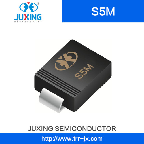 S5m Vf1.1V 1000V5a Ifsm150A Vrms700V Juxing Surface Mount Standard Rectifiers with SMB S5m Vf1.1V 1000V5a Ifsm150A Vrms700V Juxing Surface Mount Standard Rectifiers with SMB