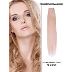 #24 Color Indian Human Hair Extension 100% Remy Hair Weft