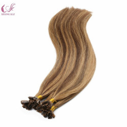 Best Italian Keratin Glue Full Cuticle Virgin Brazilian Indian Remy Human Hair Seamless Flat Tip Hair Extension