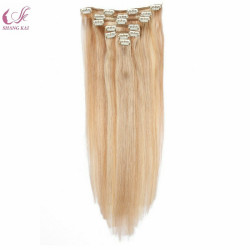 Best Quality Clip in Brazilian Extensions Human Hair Weft