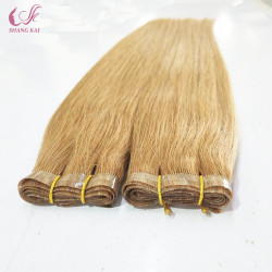 China Wholesale Private Label Machine PU Weft Human Hair Extensions Indian
