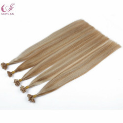 Double Drawn Full Cuticle Blonde Russian Remy Hair Keratin U Tip Hair Extensions Nail Tip Hair Wholesale