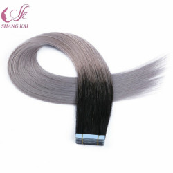 Double Drawn Russian Tape Extensions Ombre Color Tape Human Hair Extension