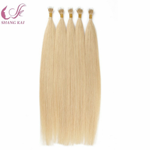 European Double Drawn Hair Extension Nano Ring Stranded Hair Extensions Nano Ring Supplier