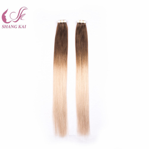 European Virgin Cuticle Hair Balayage Russian Remy Human Tape Hair Extensions