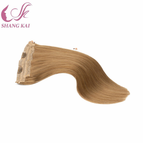 Factory Best Quality Brazilian Virgin Hair 100% Human Hair Halo Hair Extensions