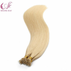 Factory Direct 100% Human Hair Virgin Russian Nano Beads Remy Nano Ring Hair Extensions Double Drawn with Full Head