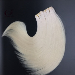 Factory Wholesale Brazilian 100% Human Virgin Remy White Color Hair Weft