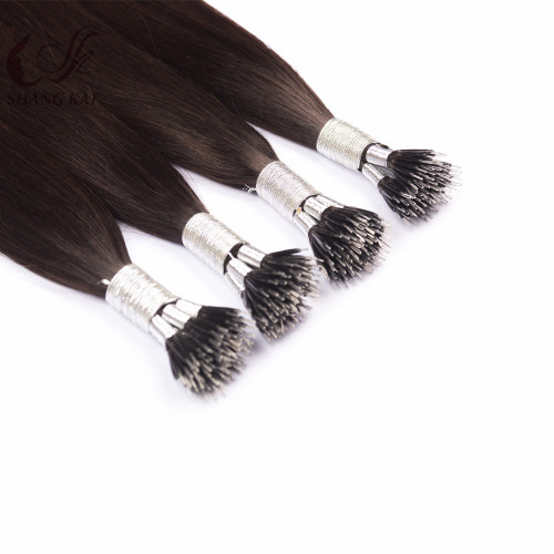 Factory Wholesale Nano Tip Cuticle Aligned Hair Extension Human Hair Russian/Mongolian Remy