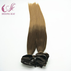 Factory Wholesale Seamless in Clip Hair Human Virgin Hair Cuticle Double Drawn Clip in Hair Extensions