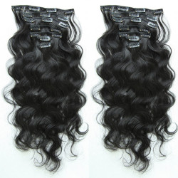 Full Head Remy Human Hair Clip on Hair Extension