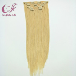 High Quality PU Weft Seamless Clip on Human Hair Extension Russian Remy Hair