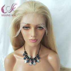 High Quality Transparent Lace Can Not Dye 180% Density Brazilian Remy Hair Full Lace Wig