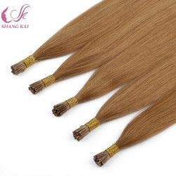 Hot Sale Luxury Quality Russian Hair Double Drawn Remy I Tip Hair Extension