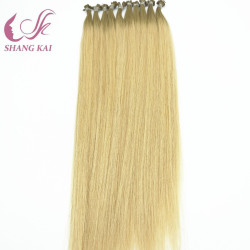 Hot Selling Unprocessed Flat Tip Hair Extension Mongolian Hair Ombre Color Ponytail Hair