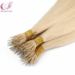 Manufacturer Price 100% Remy Nano Ring Metal Tip Hair Extension