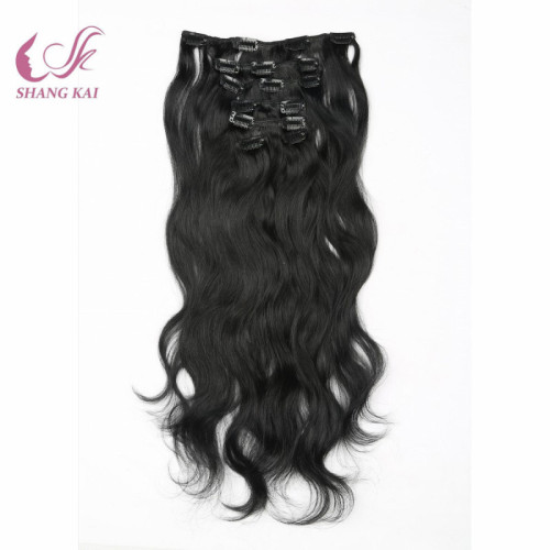 Natural Remy Hair Clips Human Hair Extension