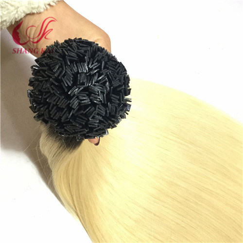 No Tangle Ombre Color Virgin Brazilian Pre-Bonded Flat Tip Hair Extension