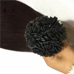 Peruvian 100% Human Virgin Remy Black-Color Flat-Tip Pre-Bonded Hair Extension