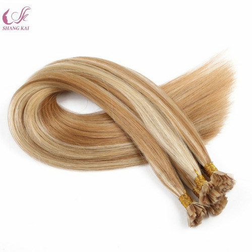 Pre Bonded Double Drawn Remy Human Hair U Tip/Flat Tip/I Tip Hair Extensions Italian Keratin Flat Tip Hair Extension