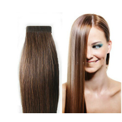 PU Skin Tape Hair, 100% Human Hair Extension