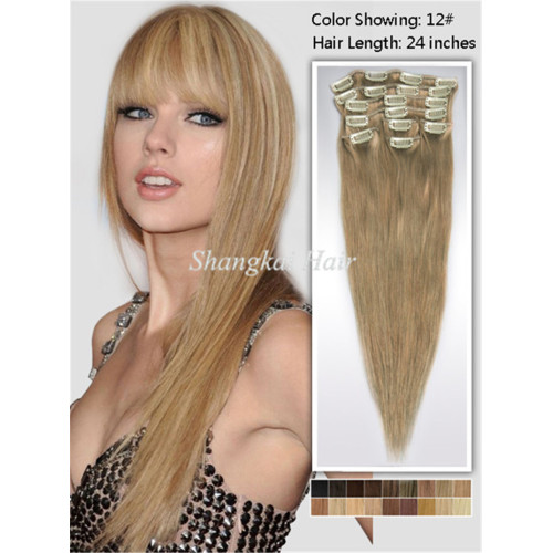 Remy Clip Hair Extensions Brazilian Human Hair