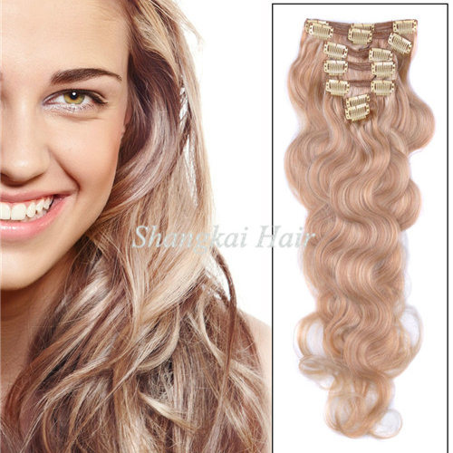 Remy Wavy Natural Hair Clip Human Hair Extension