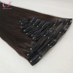 Seamless Clips Remy Human Hair Double Drawn