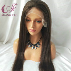 Silk Top Virgin Remy Hair Natural Color Can Dye Color 613 Full Lace Wigs 200% Density Transparent Lace