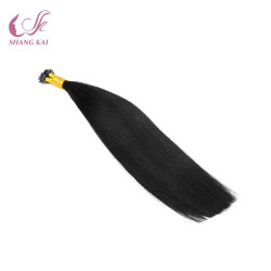 Silky Straight Brazilian Virgin Black Color Nano Ring Hair Extension