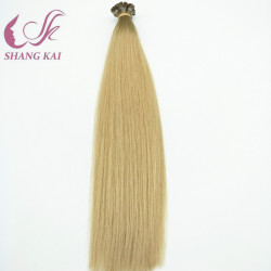 Top Grade Cuticle Brazilian Human Hair Double Drawn Russian Keratin Hair Extensions Flat Tip Hair