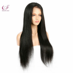 Virgin Brazilian Hair Straight Silk Top Full Lace Wigs for Black Women Human Hair
