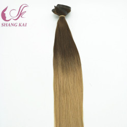 Wholesale Blonde Ombre Color Balayage Color Russian Seamless Clip in Hair Extension