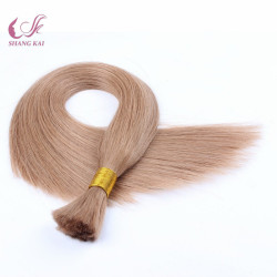 Wholesale Bulk Hair Extensions 100% Silky Straight Unprocessed Virgin Indian Hair Bulk