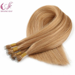 Wholesale Cheap Human Hair Top Quality Double Drawn Nano Ring Hair Extensions